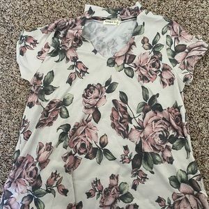 Floral shirt with choker
